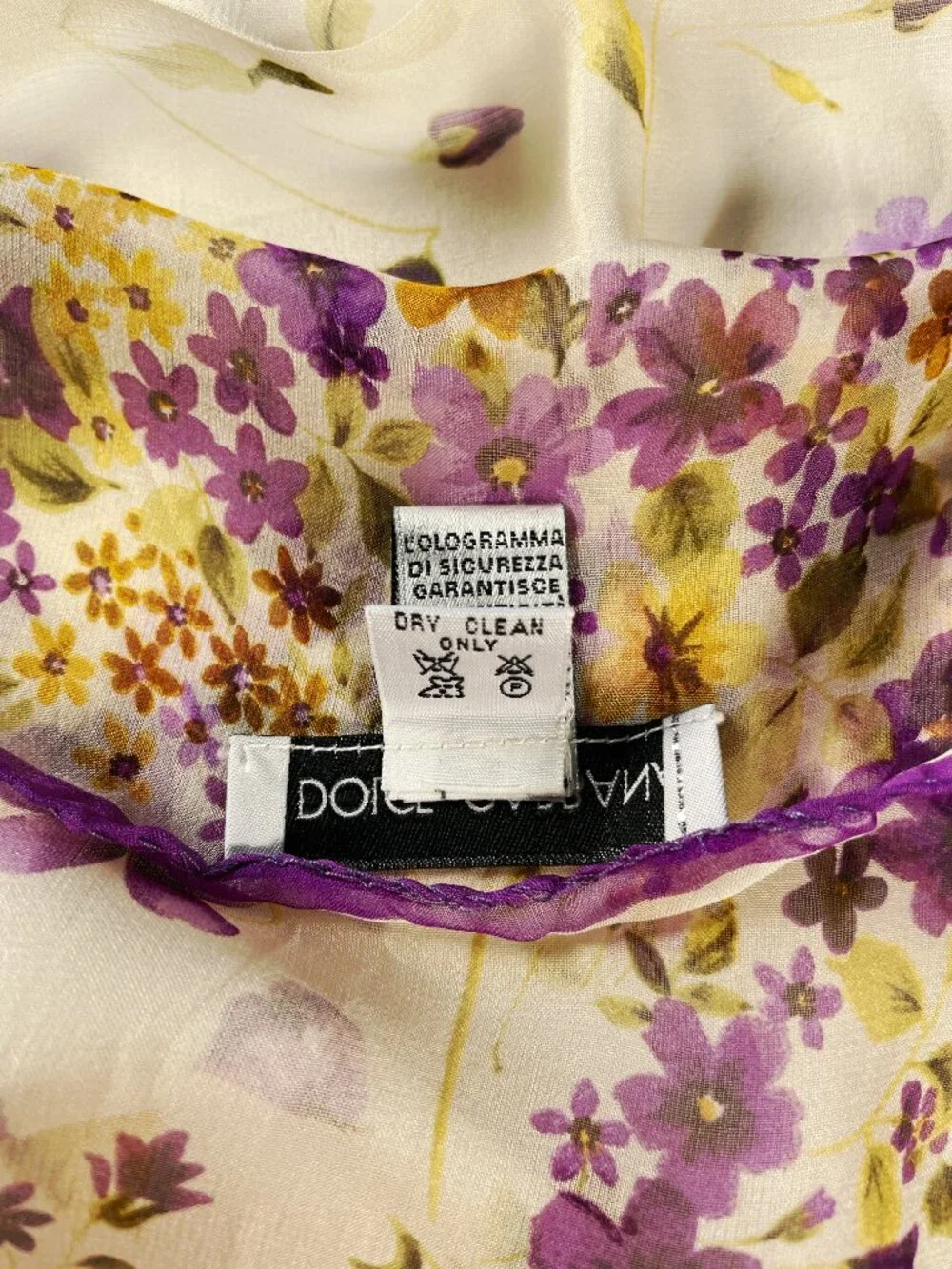 Dolce & Gabbana Silk Chiffon Floral Scarf
